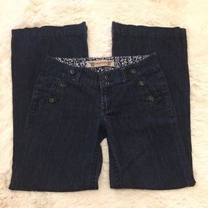 FREESTYLE Zeplin Dark Wide Leg Blue Button Jeans